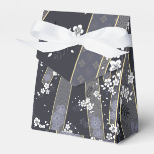 Japanisch Floral Kimono Muster Denim Geschenkschachtel