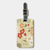 Japanisch Floral Kimono Muster Fine Art Gepäckanhänger (Vorderseite vertikal)