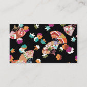 Japanisch Floral Kimono Muster Fine Art Visitenkarte (Rückseite)
