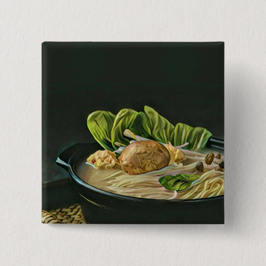 Japanisch Food Ramen Lovers Button (Vorderseite)