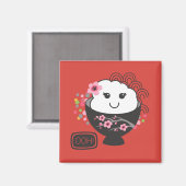 Japanisch Food Rice Bowl Kawaii Magnet (Vorderseite/Rückseite)
