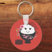 Japanisch Food Rice Bowl Kawaii Schlüsselanhänger (Vorderseite)