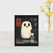 Japanisch Freundlich Ghost Spooky Anime Halloween Karte (Gelbe Blume)