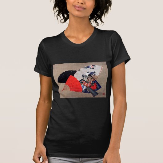Japanisch Fünf Fans, Hokusai, Ukiyos T-Shirt (Vorderseite)