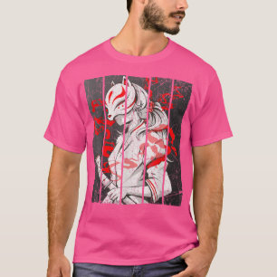 Japanisch für Maske ästhetische Kitsune Inari Anim T-Shirt