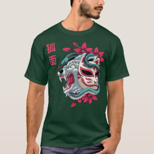 Japanisch für Maske Kitsune Wolf Snake Japan Grafi T-Shirt