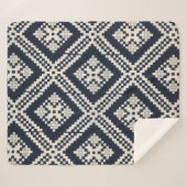 Japanisch Futonji | Diamond X Geometrie | Sherpadecke (Vorderseite (Horizontal))