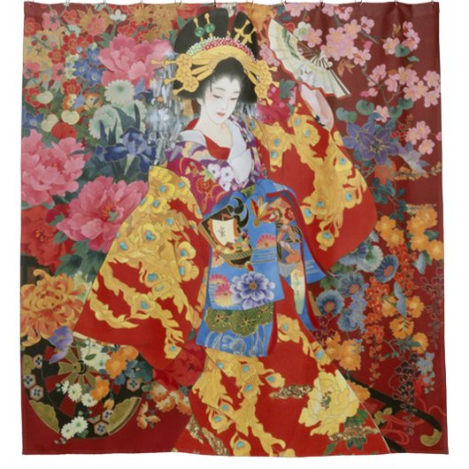 Japanisch Geisha Art - Duschvorhang (Vorderseite)