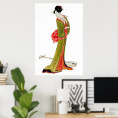 Japanisch Geisha Asian Wall Art Poster (Heimbüro)