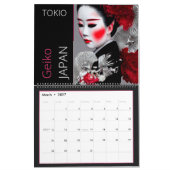 Japanisch Geisha Calendar Kalender (Mär 2027)