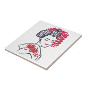 Japanisch Geisha Fliese (Seite)