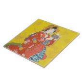 Japanisch Geisha Lady Keramik Tile Fliese (Seite)