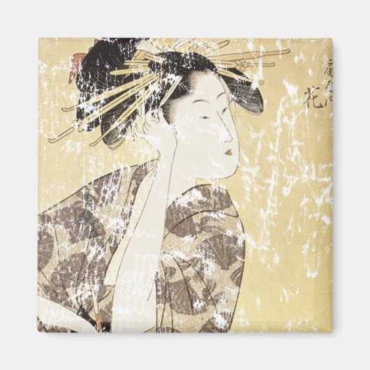 Japanisch Geisha Magnet (Vorne)