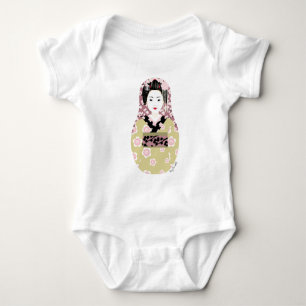 Japanisch Geisha Matryoshka Baby Bodysuit Strampler