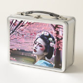 Japanisch Geisha Metall Brotdose (Vorderseite)