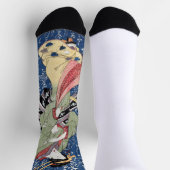 Japanisch Geisha - Nachhaltige Premium-Crew-Socken Socken (Oben)
