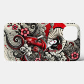 Japanisch Geisha Phone Case - Elegantes Kunstdesig (Rückseite (Horizontal))