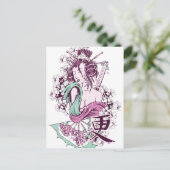 Japanisch Geisha Postkarte (Stehend Vorderseite)