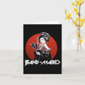 Japanisch Geisha Sticker Karte (Gelbe Blume)