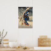 Japanisch Geisya in Snow, Toyokuni, Ukiyo-e Poster (Küche)