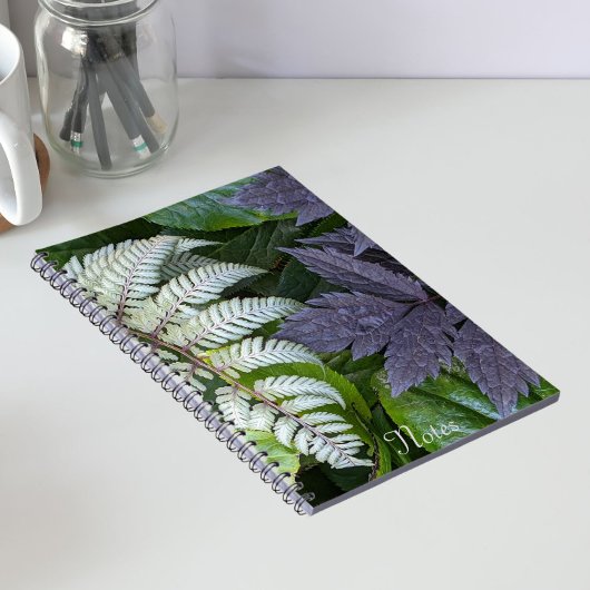 Japanisch gestrichen Fern und Foliage Bloral Notizblock