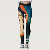 JAPANISCH GHOST DRUCKDRUCKEN Leggings (Vorderseite)