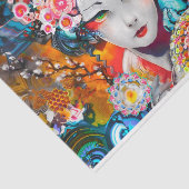 Japanisch Girl Multicolor Seidenpapier (Ausschnitt)