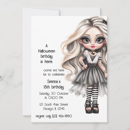 Japanisch Gothic Einladung (Vorderseite)