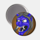 Japanisch Hannya Mask Magnet (Vorderseite/Rückseite)