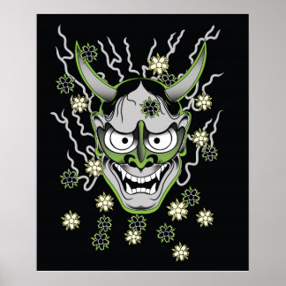 Japanisch Hannya Mask Poster