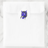 Japanisch Hannya Mask Runder Aufkleber (Tasche)