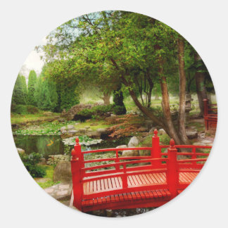 Japanisch - Harmonie und Natur Runder Aufkleber