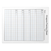 Japanisch Hiragana Handwriting あ い う え お Arbeitsbl Notizblock (Vorderseite)