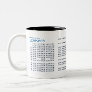 Japanisch Hiragana und Katakana Alphabet Tasse - W