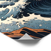 Japanisch Hokusai Poster (Ecke)