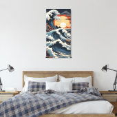 Japanisch Hokusai Wave Leinwanddruck (Insitu (Schlafzimmer))