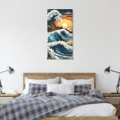 Japanisch Hokusai Wave Leinwanddruck (Insitu (Schlafzimmer))