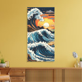 Japanisch Hokusai Wave Leinwanddruck (Insitu (Wohnzimmer))
