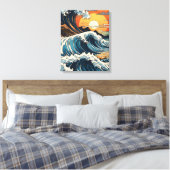 Japanisch Hokusai Wave Leinwanddruck (Insitu (Schlafzimmer))