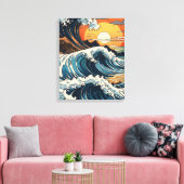 Japanisch Hokusai Wave Leinwanddruck (Insitu (Wohnzimmer))