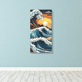 Japanisch Hokusai Wave Leinwanddruck