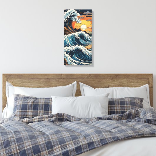 Japanisch Hokusai Wave Leinwanddruck (Insitu (Schlafzimmer))