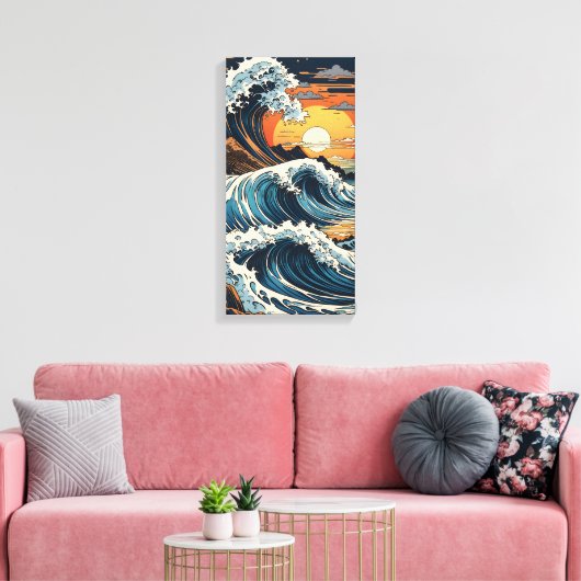 Japanisch Hokusai Wave Leinwanddruck (Insitu (Wohnzimmer))