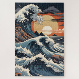 Japanisch Hokusai Wave Puzzle