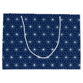 Japanisch Indigo Blue Große Geschenktüte (Rückseite)