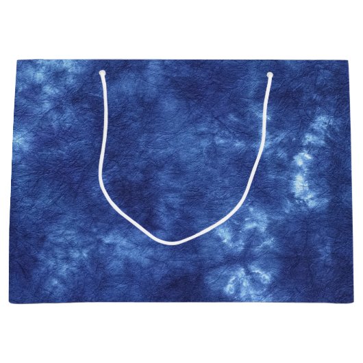 Japanisch Indigo Dye Blue Große Geschenktüte (Vorderseite)