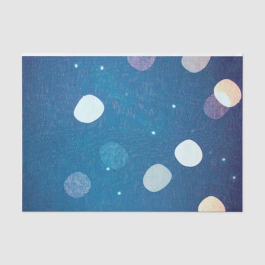 Japanisch Indigo Dye Blue Seidenpapier (Vorderseite)