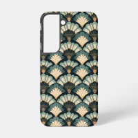 Japanisch inspiriert Aquamarin & Beige Fan