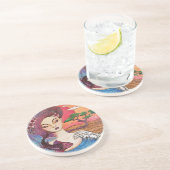 Japanisch Inspiriert Sandstone Untersetzer (Seite)