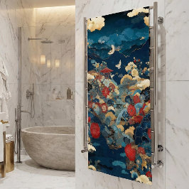 Japanisch inspirierte luxuriöse Blumenkunst Badehandtuch